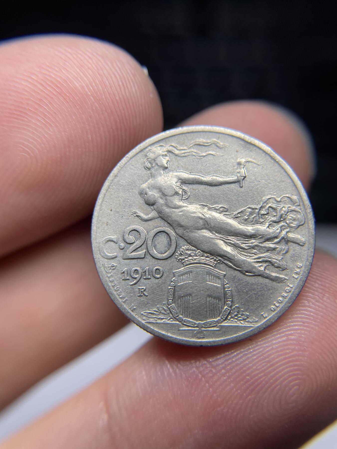 2024年集古藏今外币拍卖第九期-第1场—（总第81拍） 1910年意大利20分