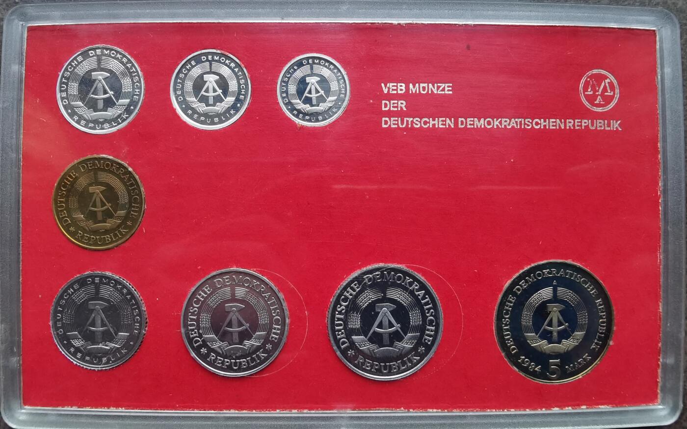 东德民主德国1984年精制套币 Proof set