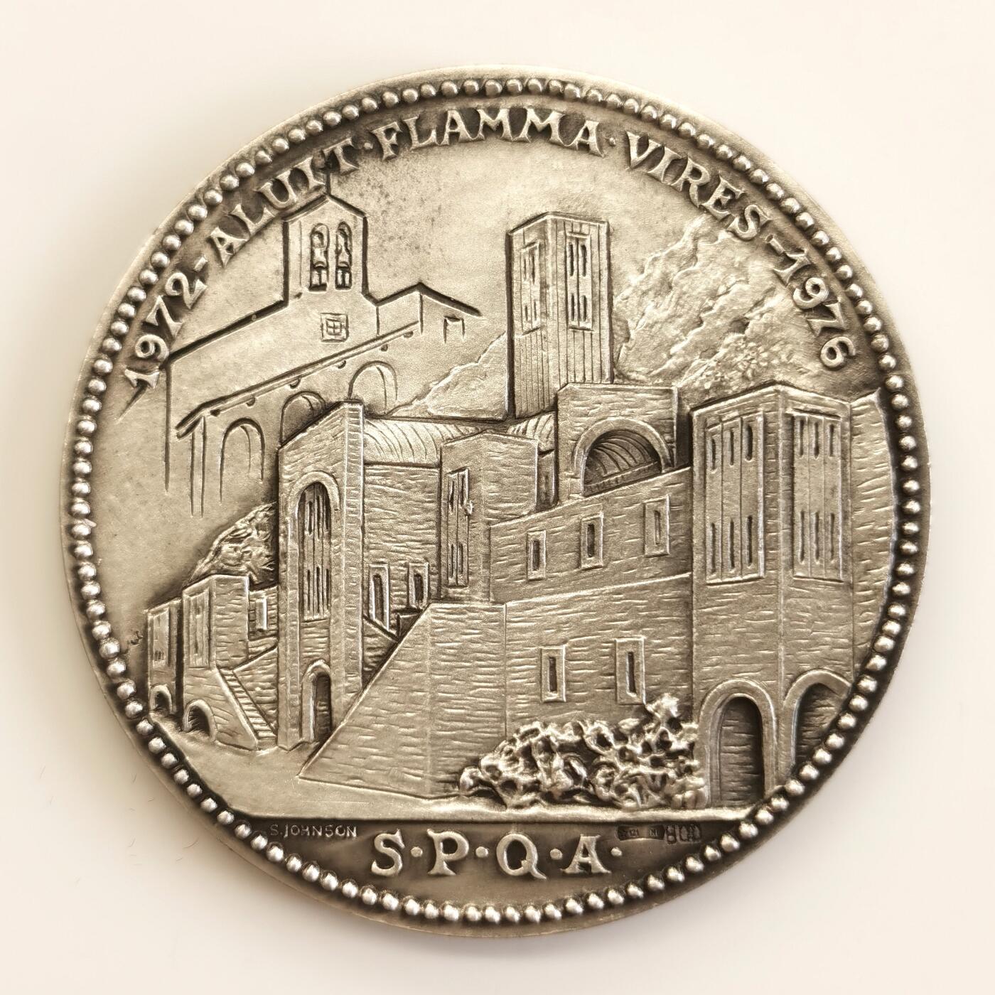 【麦稀奇世界钱币展】博洋堂“流萤染夏”六月精品专场暨第081期（全场包邮） 1972年梅里特塞尔保护区落成典礼奖章。直径50毫米，50克，含银千分之800，发行量仅800件