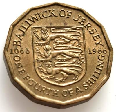 外国散币20240615场次（中拍皆有赠品），每周两拍，可寄存 - 泽西1966年诺曼底征服900年多边形铜币
