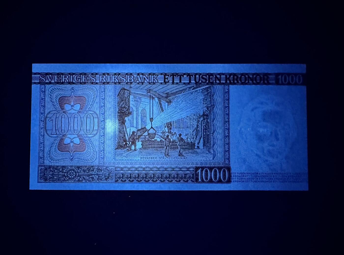 收藏联盟Quantum Auction 第353期拍卖  瑞典1976年1000克朗 品相AU+  卡尔十四世  初版年份 稀少