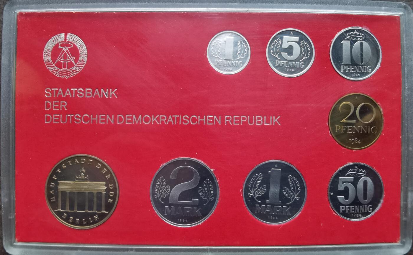 东德民主德国1984年精制套币 Proof set