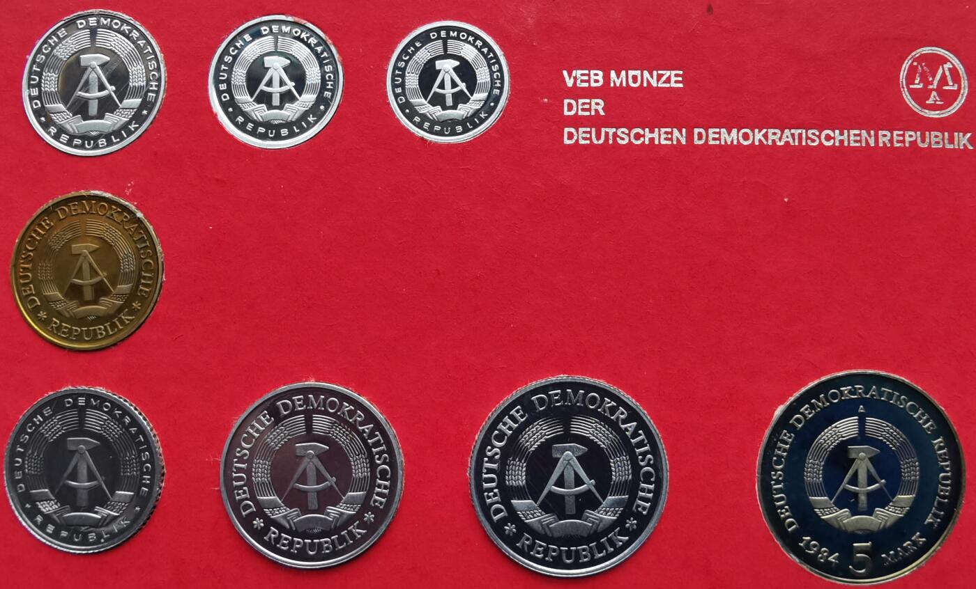 东德民主德国1984年精制套币 Proof set