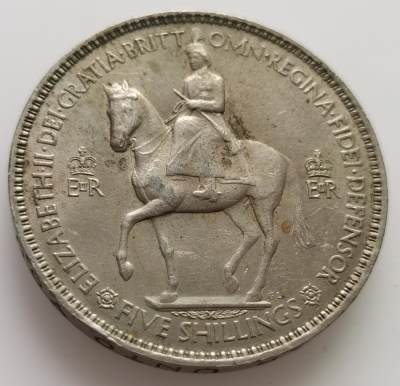 外国散币20240612场次（中拍皆有赠品），每周两拍，可寄存 - 英国1953年女王登基克朗型纪念币