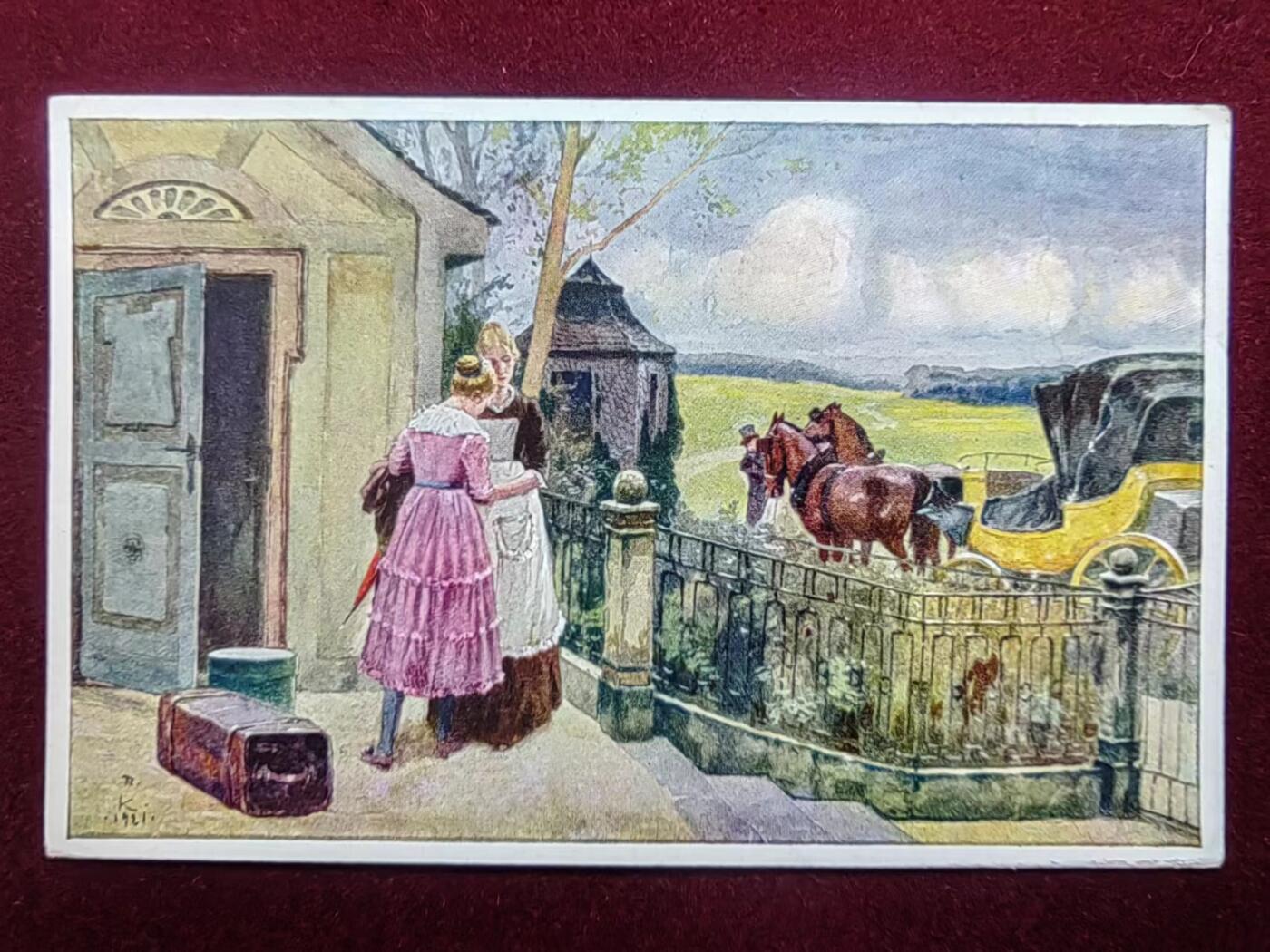 联合阁邮币社™ ——“古典明信片专场” 绘画-搬家