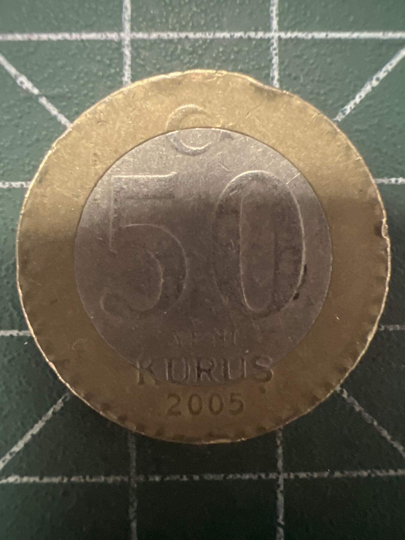 第626期 硬币专场 （无押金，捡漏，全场50包邮，偏远地区除外，接收代拍业务） 土耳其50先令 双色币