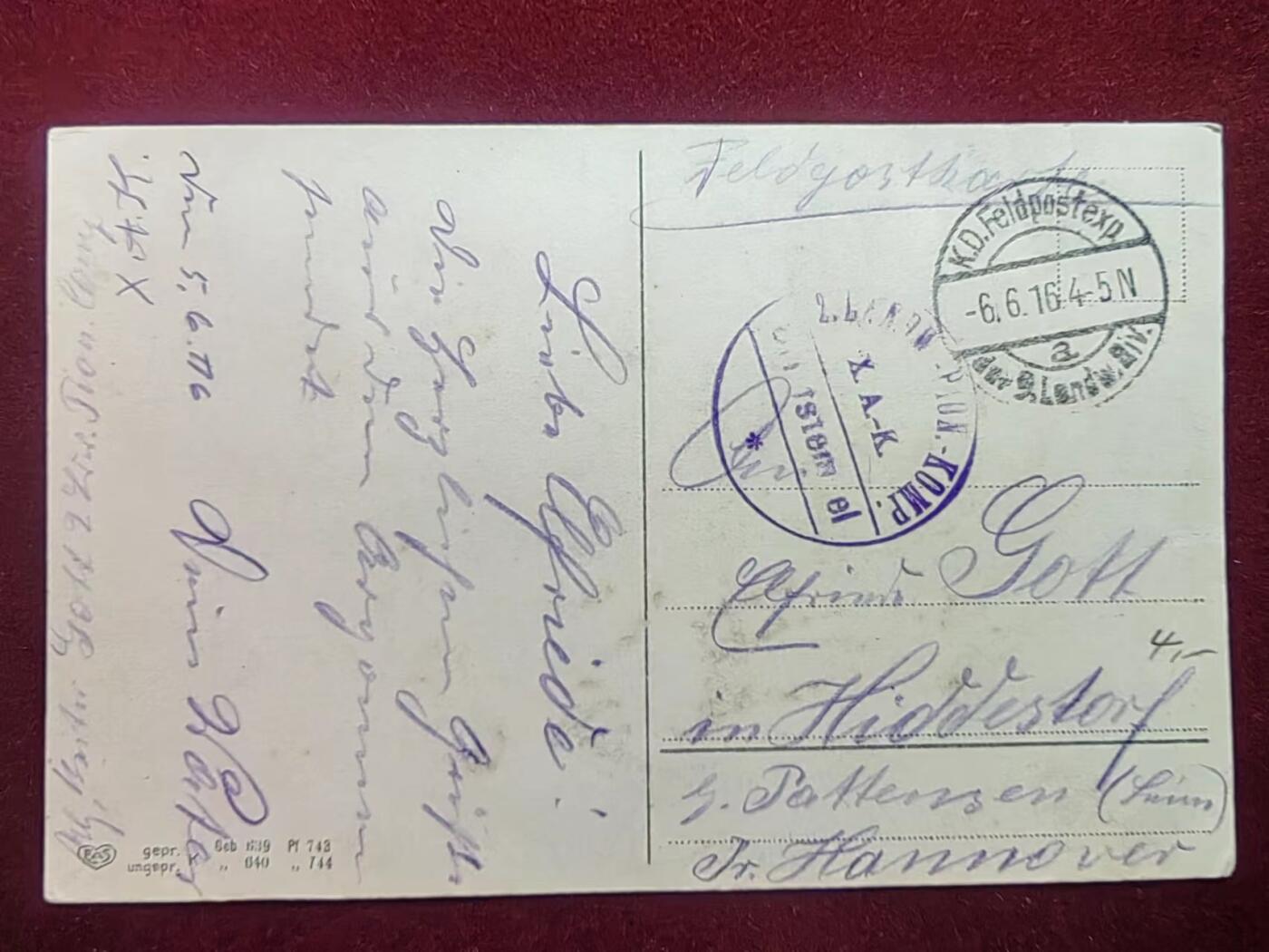 联合阁邮币社™ ——“古典明信片专场” 1916年-送信的小孩（军邮）