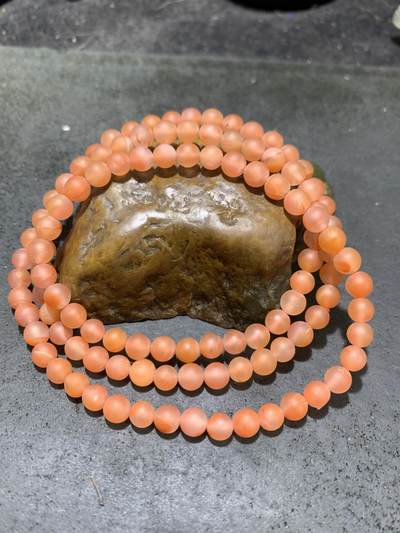 精美冰粉高润度保山南红亚光108手串一条，， - 精美冰粉高润度保山南红亚光108手串一条，，