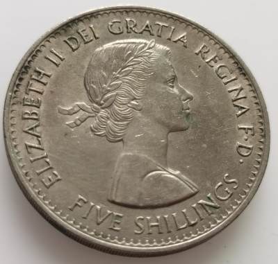 外国散币20240612场次（中拍皆有赠品），每周两拍，可寄存 - 英国1960年5先令克朗型纪念币