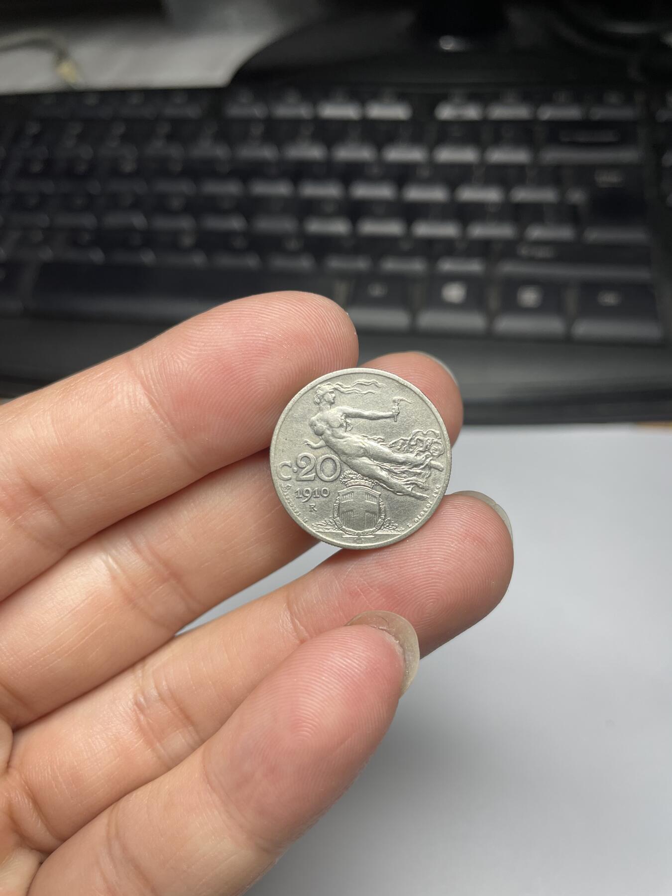 2024年集古藏今外币拍卖第九期-第1场—（总第81拍） 1910年意大利20分