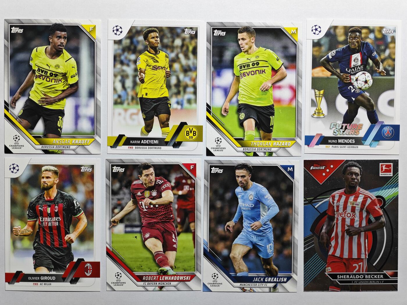 【德藏】卡牌拍卖 🧲第15期 (征集拍品中,欢迎联系客服🤝）  Topps 多年份 欧冠 德甲 11张一组 已装全新卡膜
