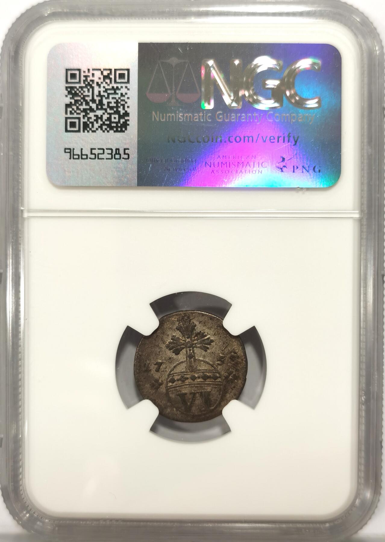 【麦稀奇世界钱币展】博洋堂“流萤染夏”六月精品专场暨第081期（全场包邮） NGC AU53 德国布伦瑞克-沃芬布特1753年飞马1/48泰勒银币