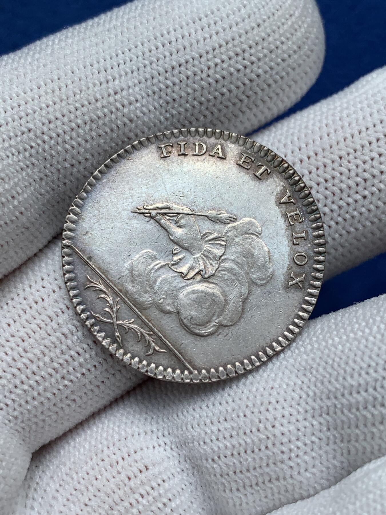 《竞宝斋》第281场- 周日，周一 ，周二3场连拍 （全场包邮） 法国代用银币，18世纪巴黎夏泰莱司法职员，5.75g，28.6mm