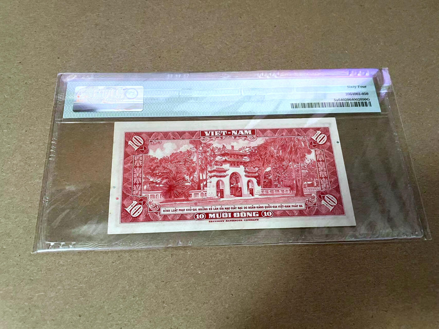 【Blue Auction】✨世界纸币精拍第492期【精】 南越 1962年10盾 PMG64