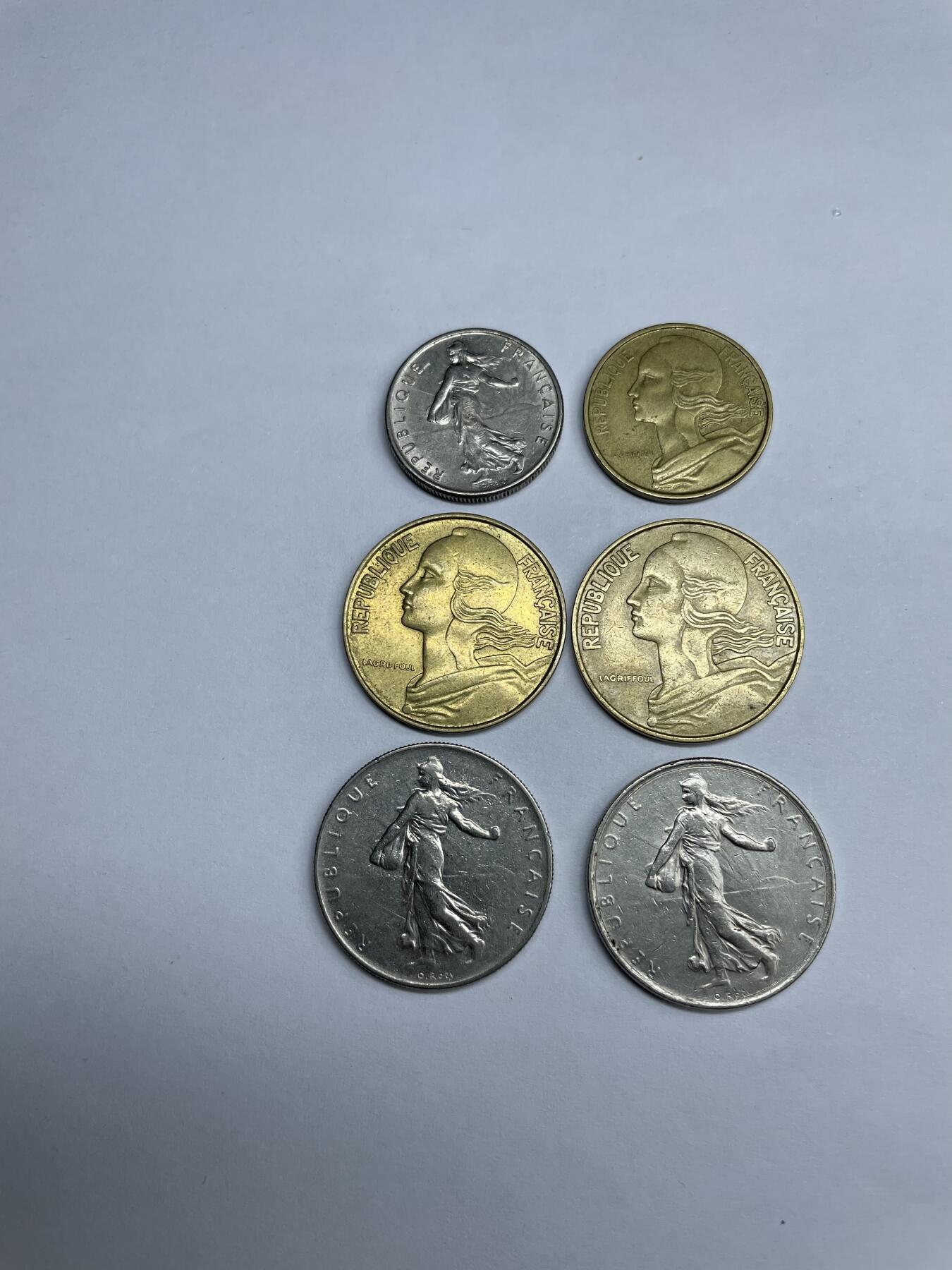 2024年集古藏今外币拍卖第九期-第2场—（总第82拍） 法国各面值6枚