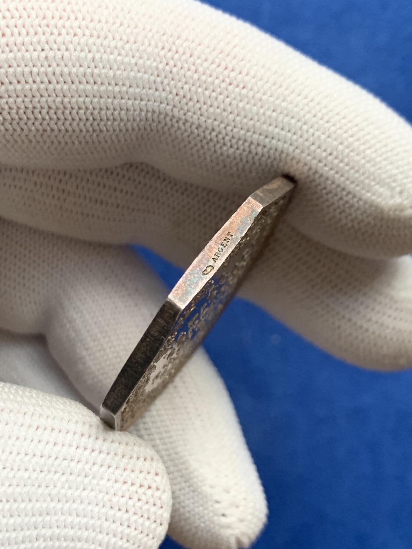 《竞宝斋》第281场- 周日，周一 ，周二3场连拍 （全场包邮） 法国八角银质代币，法国人寿保险公司，21.52g，36.3mm，丰饶角边铭