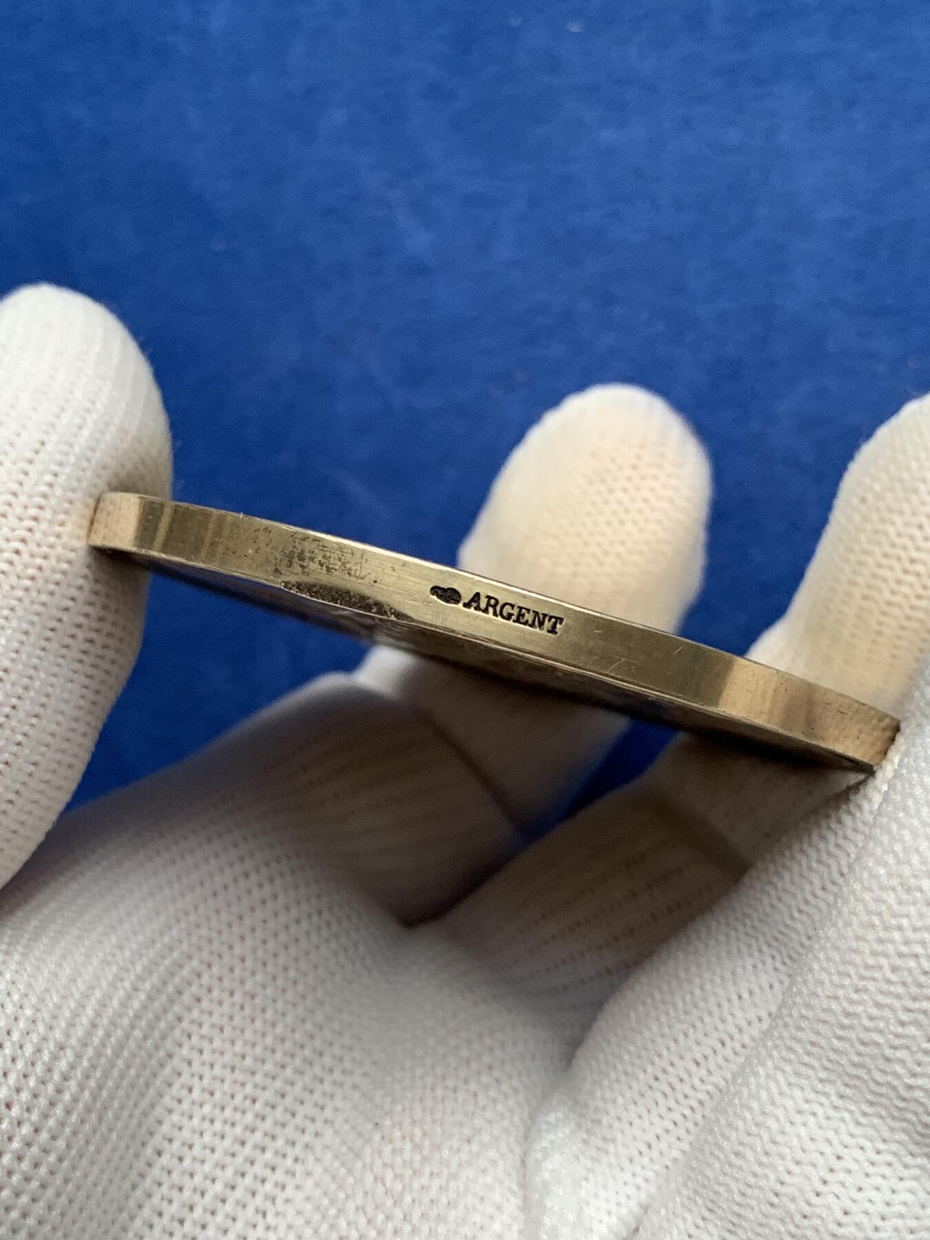 《竞宝斋》第281场- 周日，周一 ，周二3场连拍 （全场包邮） 法国拉梅勒拉耶帆船赛镀金银章，91.14g，59.3mm，丰饶角边铭，边铭处有磕