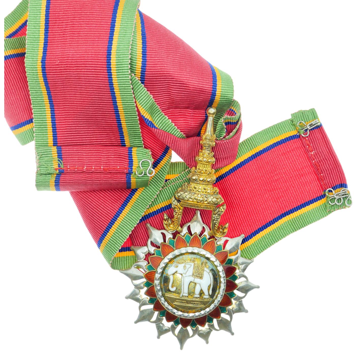 【麦稀奇世界钱币展】勋交所6月15日展会拍卖 泰国指挥官级白象勋章，925银