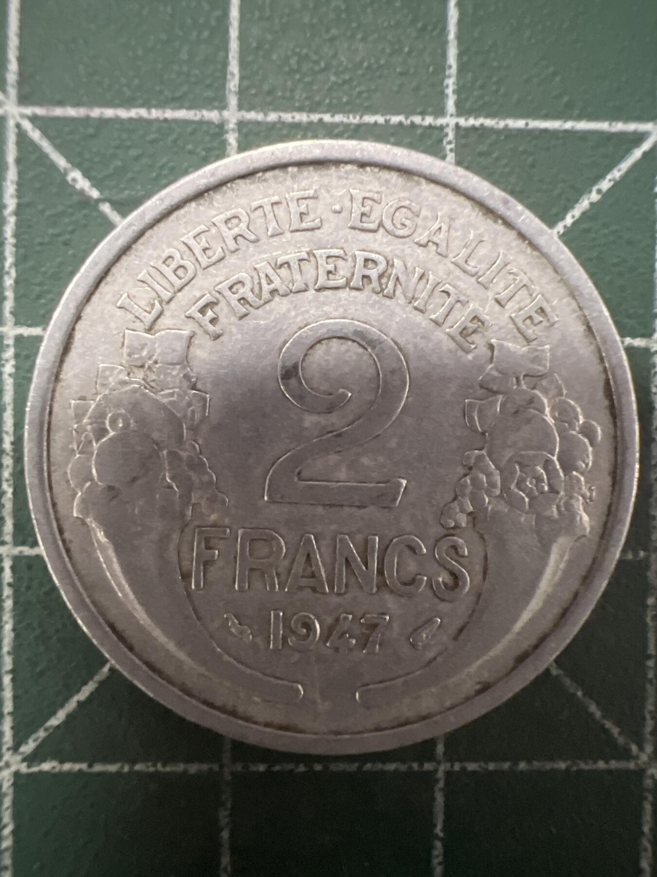 第627期 硬币专场 （无押金，捡漏，全场50包邮，偏远地区除外，接收代拍业务） 法国2法郎