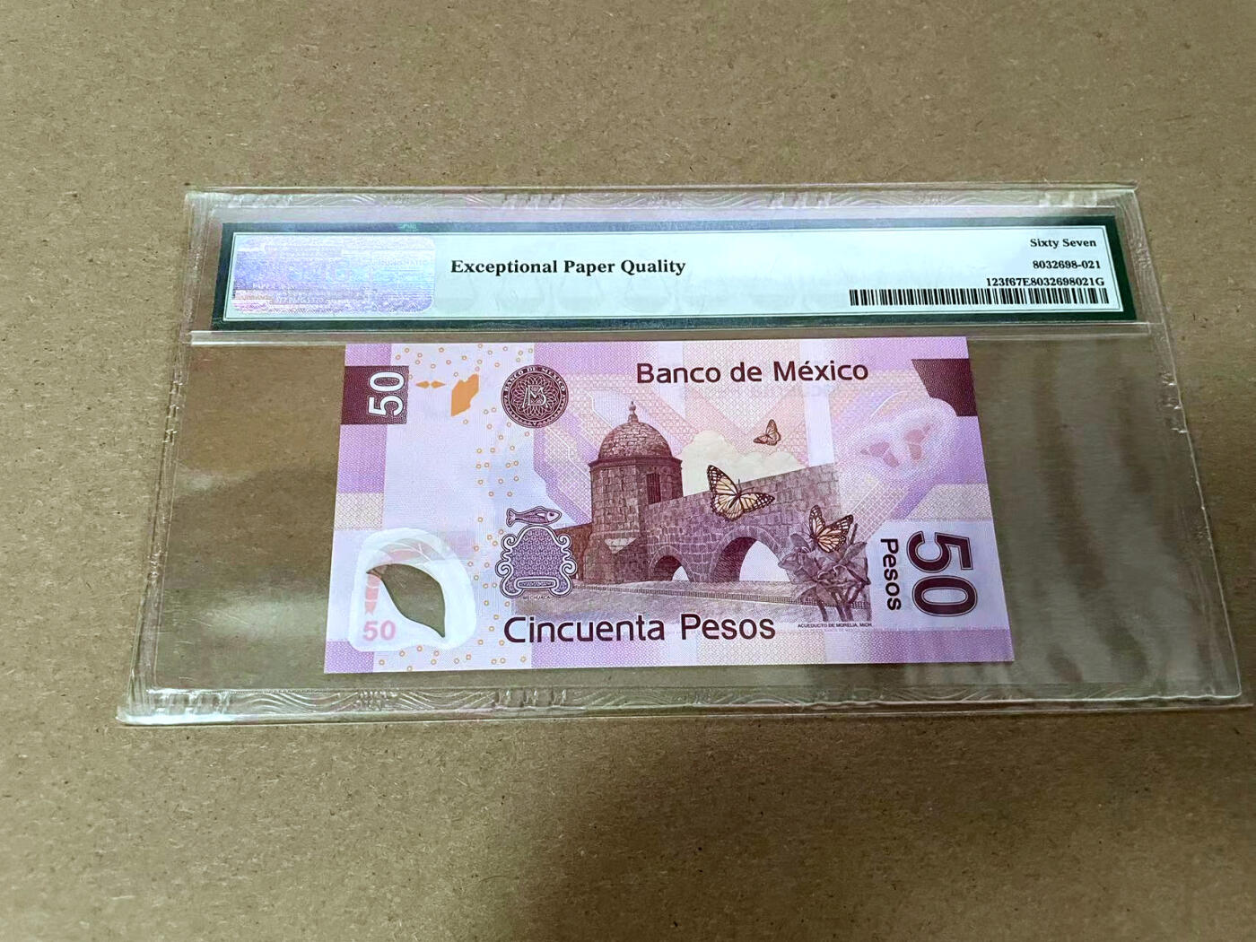 【Blue Auction】✨世界纸币精拍第492期【精】 墨西哥 2008年50比索 PMG67EPQ 高分