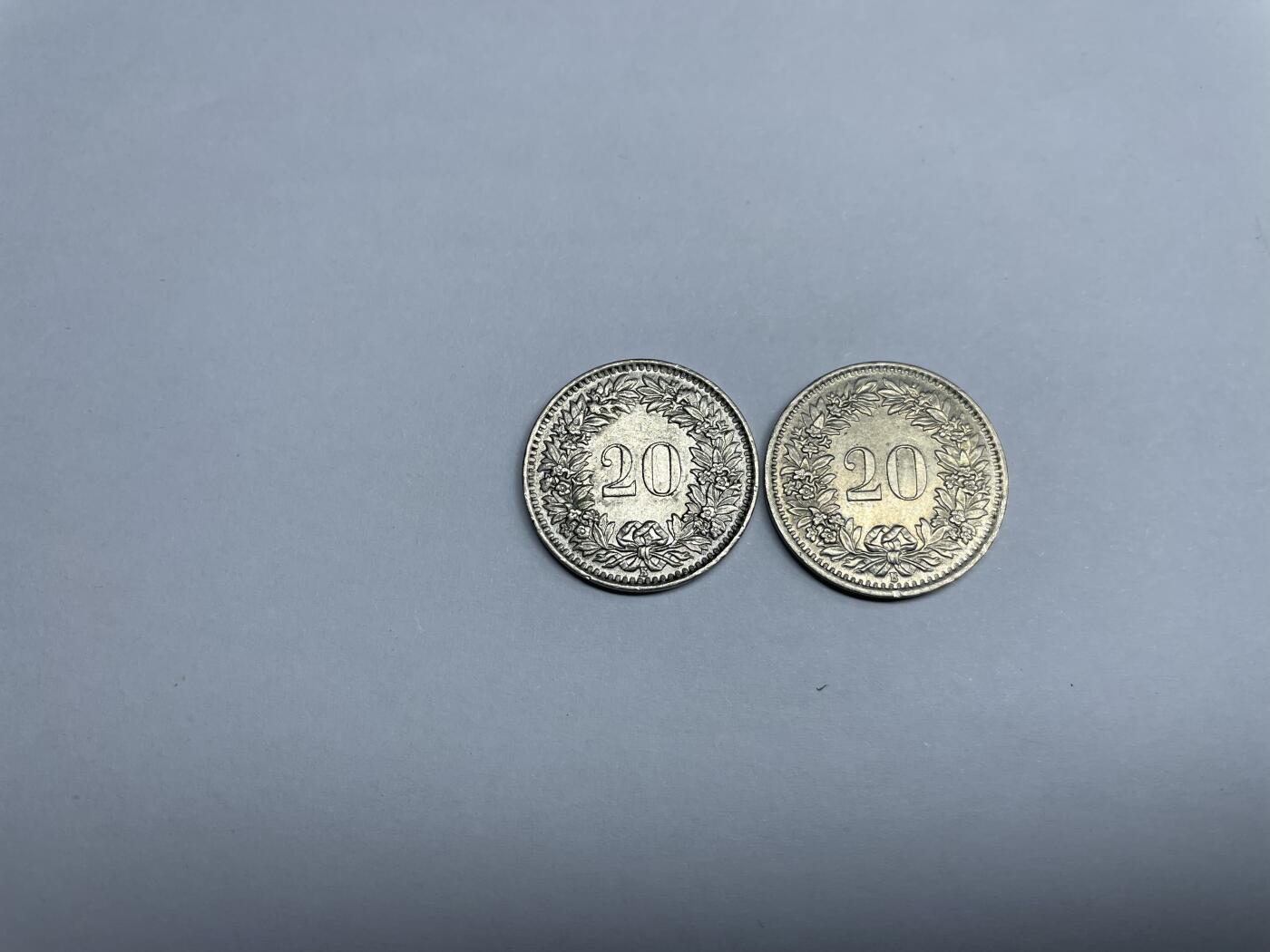 2024年集古藏今外币拍卖第九期-第2场—（总第82拍） 瑞士二十分2枚