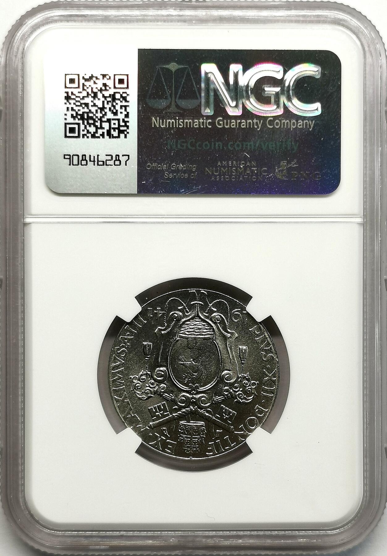 凡希社世界钱币微拍第二百七十三期 1941梵蒂冈里拉NGC-MS66