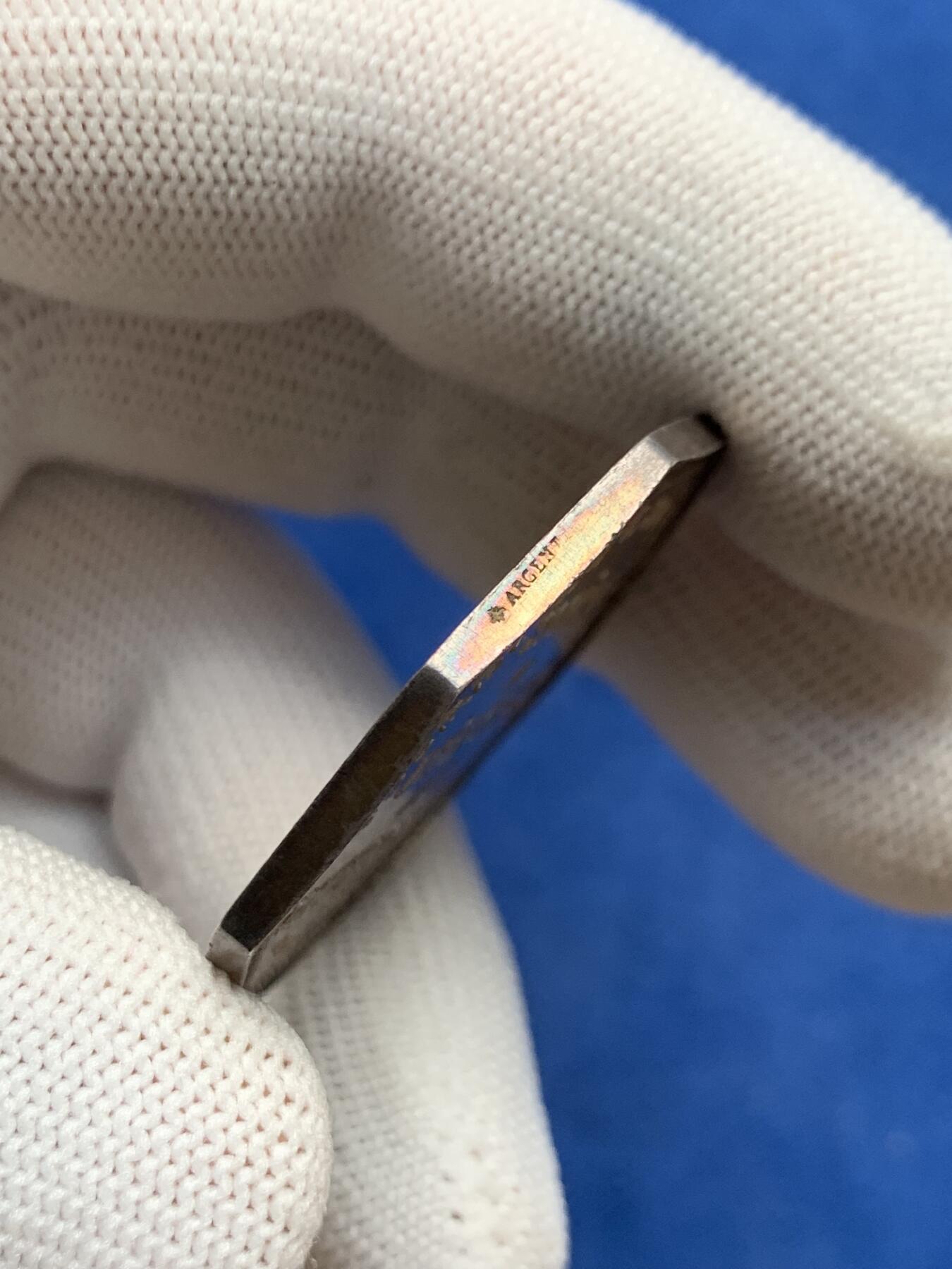 《竞宝斋》第281场- 周日，周一 ，周二3场连拍 （全场包邮） 法国八角银质代币，存款与活期账户公司，巴黎歌剧院建筑，大规格，23.35g，37.7mm，1860-1879蜜蜂边铭