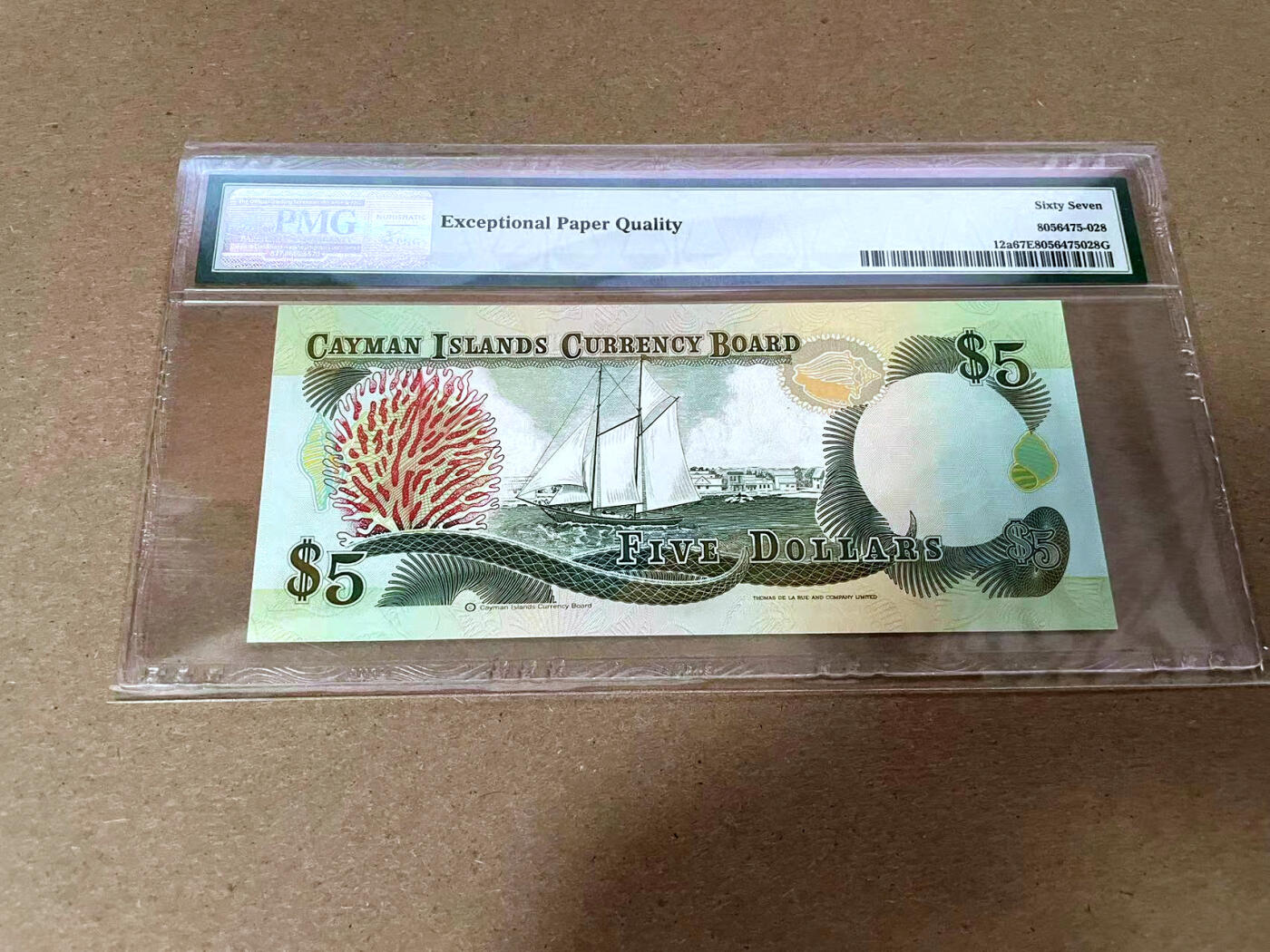 【Blue Auction】✨世界纸币精拍第492期【精】 【首发冠无47】开曼群岛 1991年5元 PMG67EPQ 高分 女王