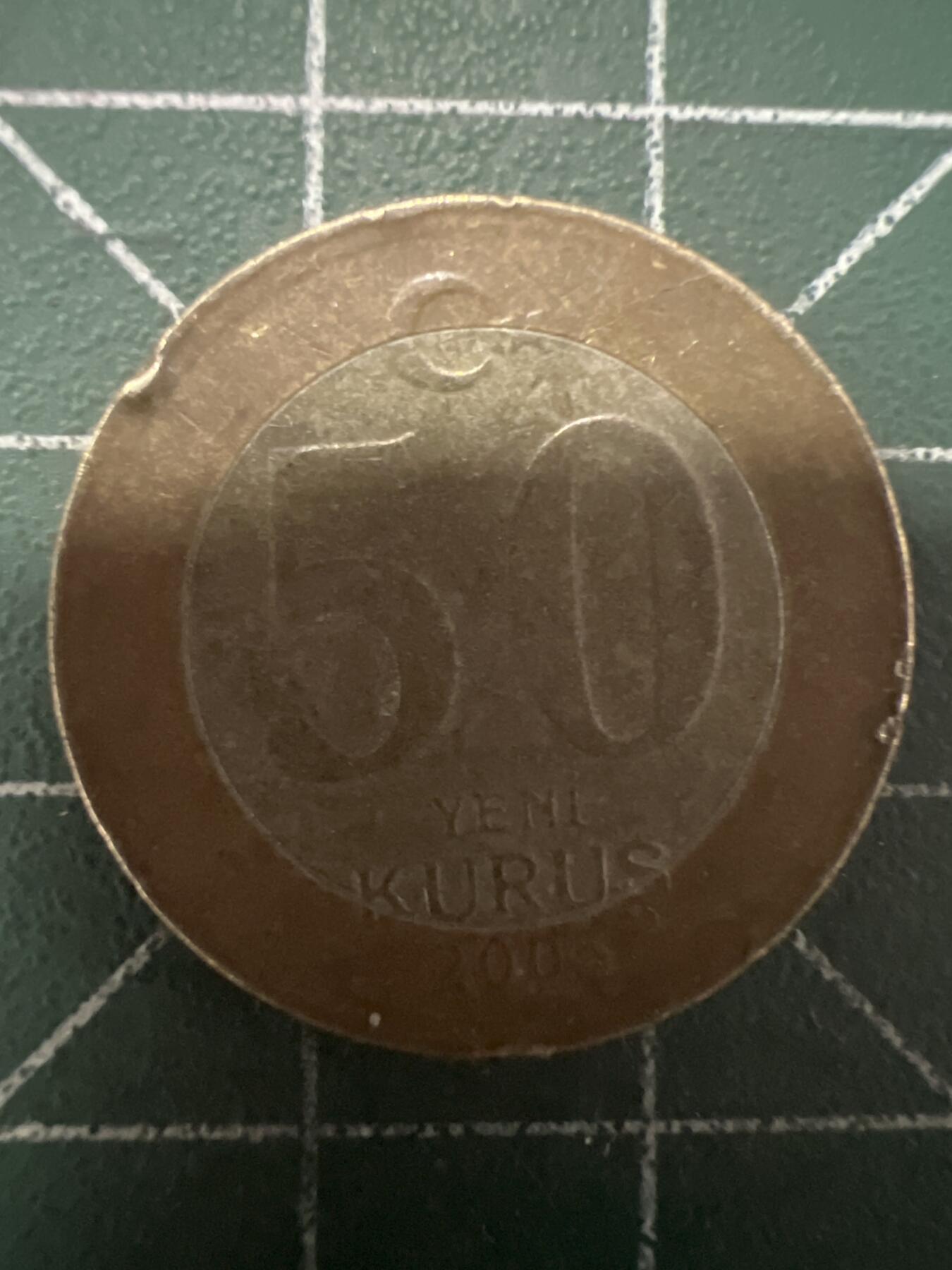 第667期 硬币专场 （无押金，捡漏，全场50包邮，偏远地区除外，接收代拍业务，本店十天发一次货） 土耳其50库鲁 双色币