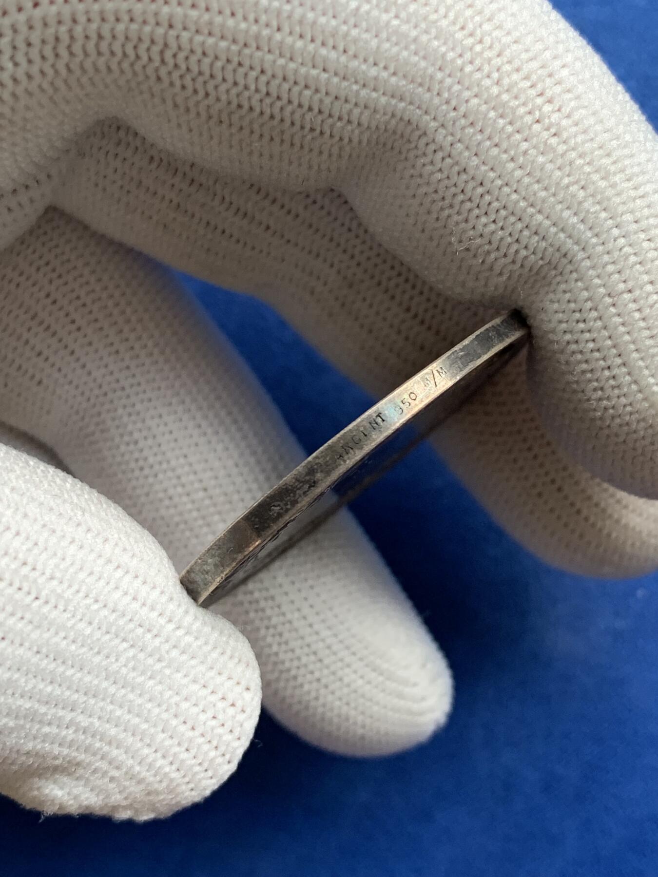 《竞宝斋》第281场- 周日，周一 ，周二3场连拍 （全场包邮） 法国银质jeton，军事音乐运动会，19.49g，36.3mm，野猪头+菱形ARGENT边铭