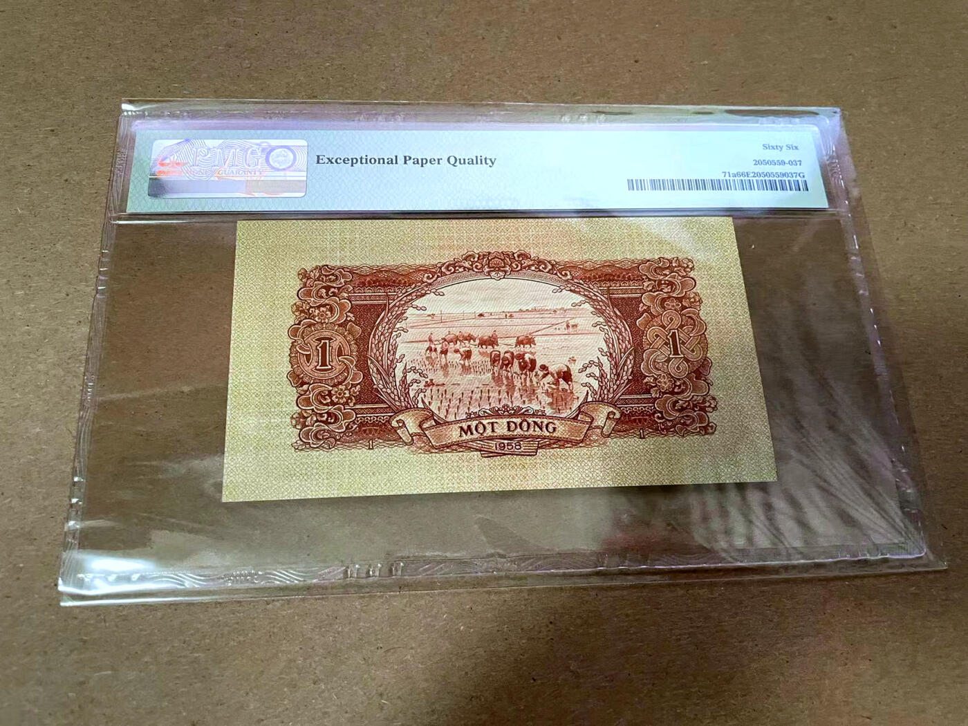 【Blue Auction】✨世界纸币精拍第492期【精】 越南 1958年1盾 PMG66EPQ 