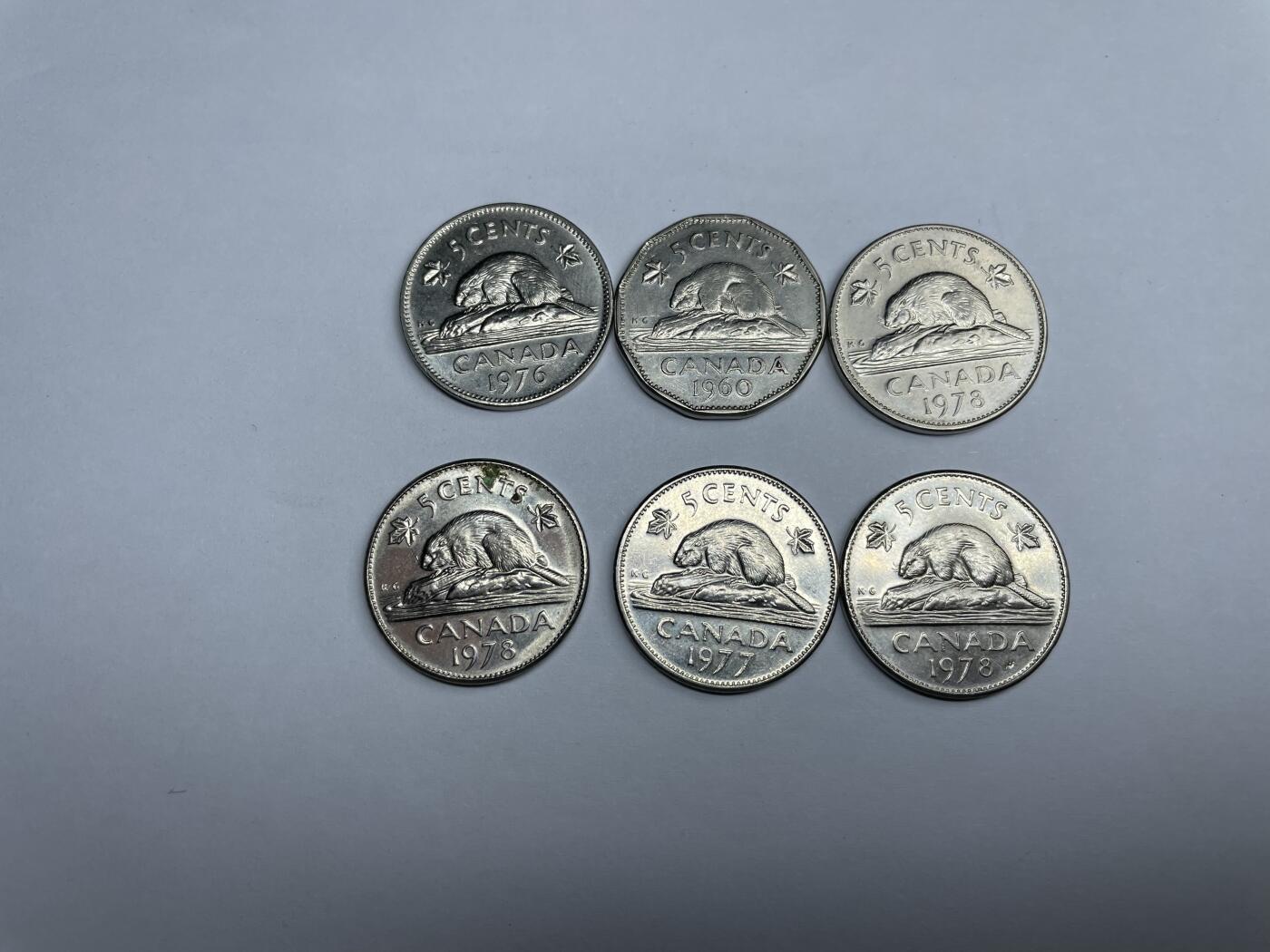 2024年集古藏今外币拍卖第九期-第2场—（总第82拍） 加拿大5分6枚