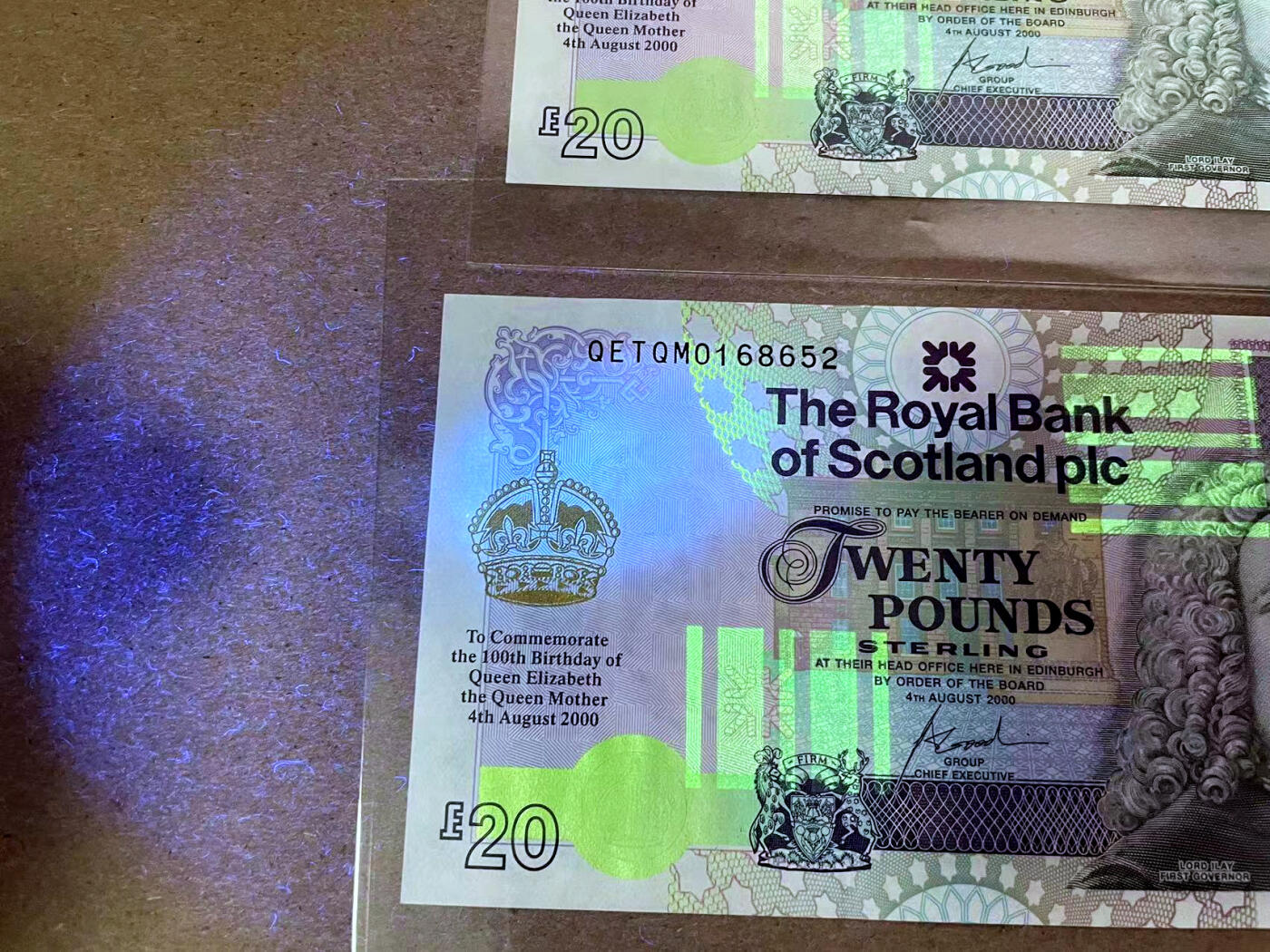 【Blue Auction】✨世界纸币精拍第492期【精】 【一组2张无47】苏格兰 2000年20镑 AU+