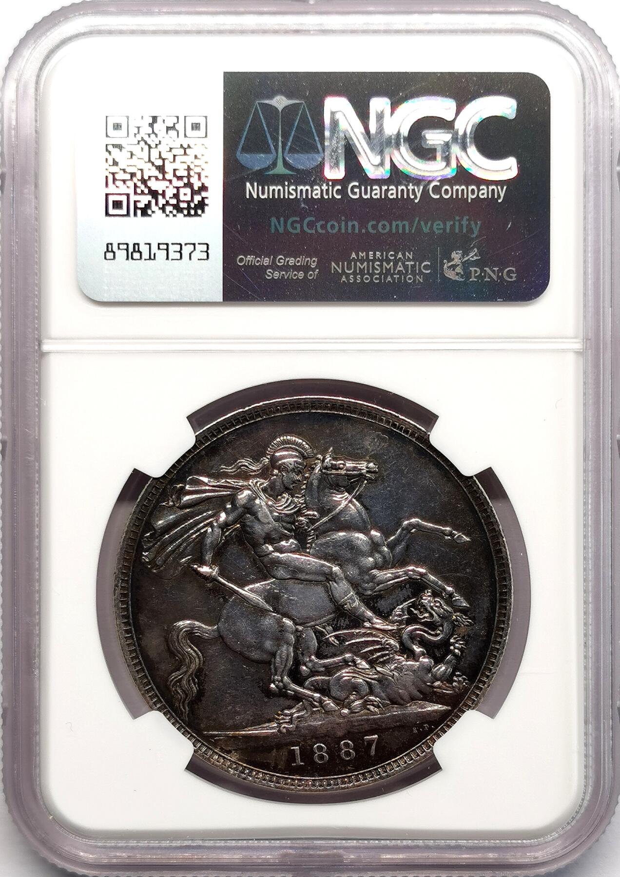 凡希社世界钱币微拍第二百七十三期 1887英国老维高冠马剑NGC-UNCD黑彩！