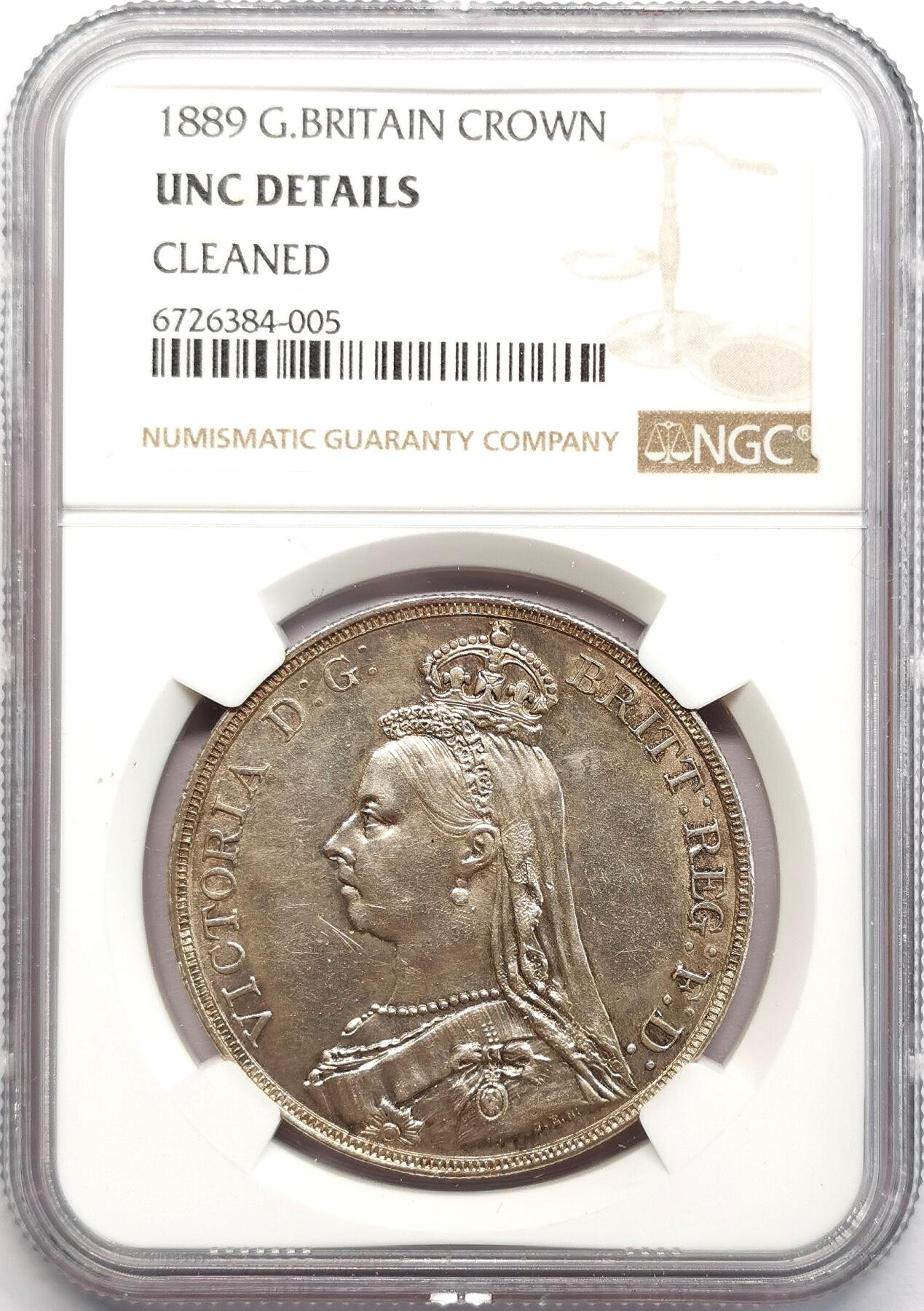 凡希社世界钱币微拍第二百七十三期 1889英国老维高冠马剑NGC-UNCD