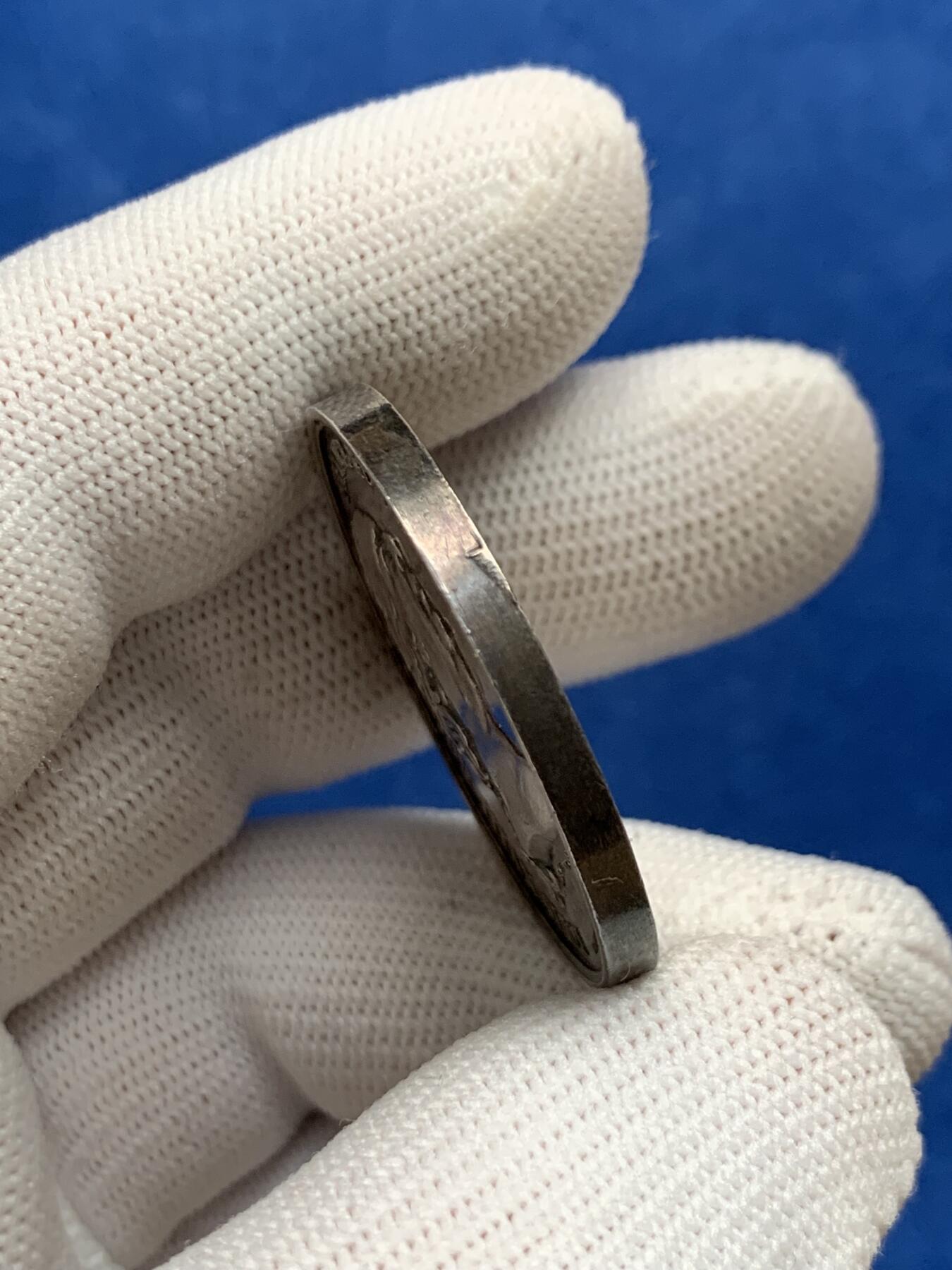 《竞宝斋》第281场- 周日，周一 ，周二3场连拍 （全场包邮） 法国路易十八头像波尔多商会银质jeton，21.78g，35mm，早期无边铭