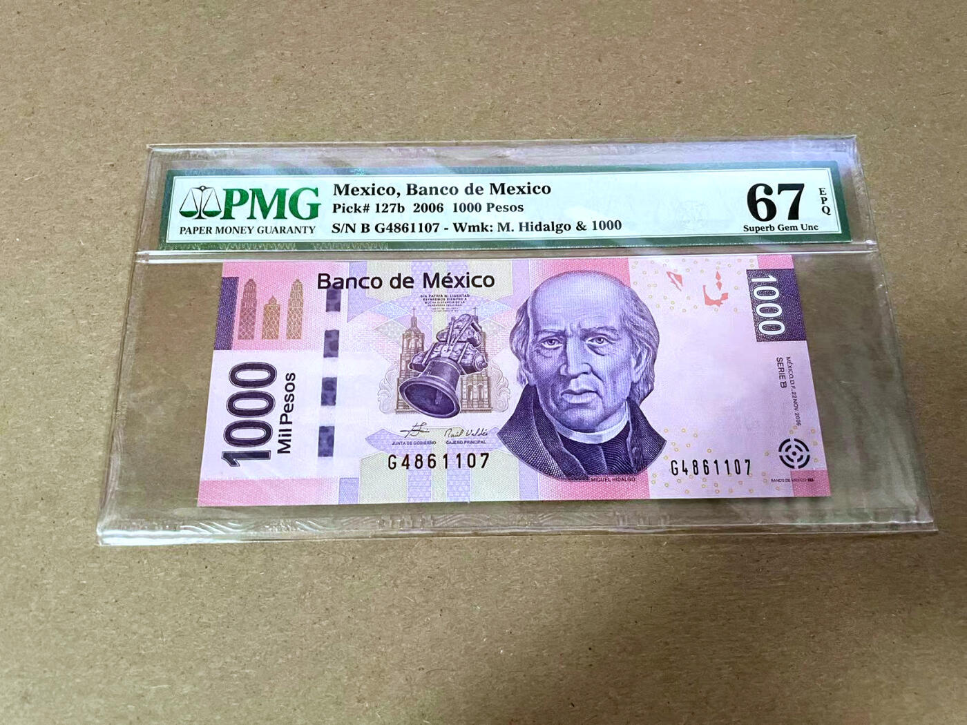 【Blue Auction】✨世界纸币精拍第492期【精】 墨西哥 2006年1000比索 PMG67EPQ 高分