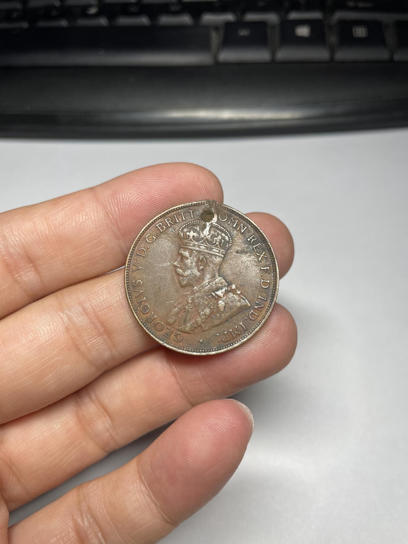 2024年集古藏今外币拍卖第九期-第2场—（总第82拍） 1935年英国一便士，有孔