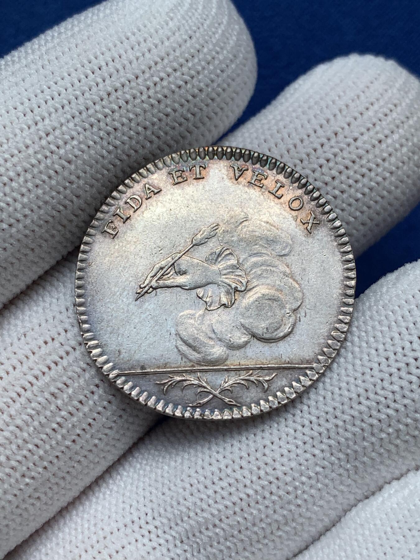 《竞宝斋》第281场- 周日，周一 ，周二3场连拍 （全场包邮） 法国代用银币，18世纪巴黎夏泰莱司法职员，5.75g，28.6mm