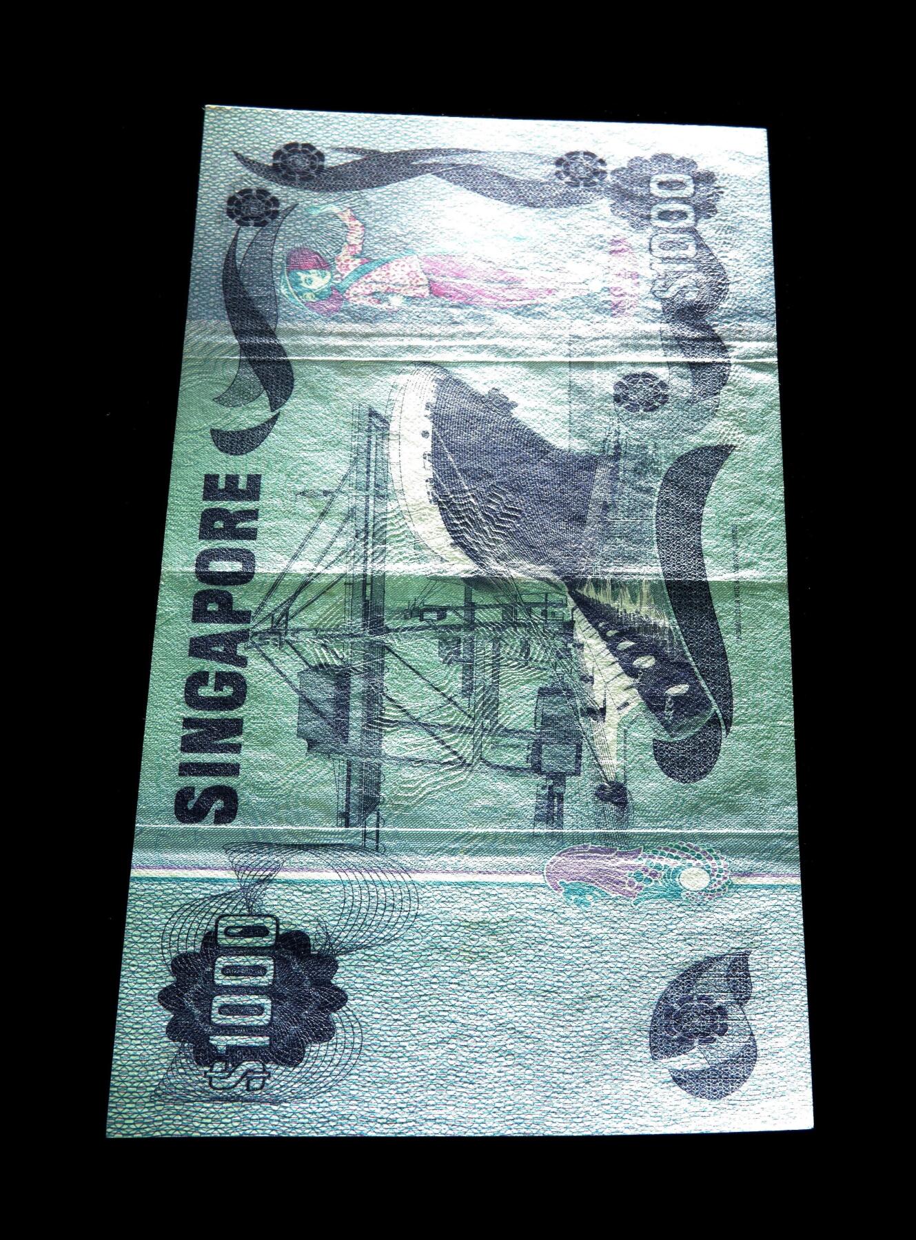 【Blue Auction】✨世界纸币精拍第492期【精】  新加坡 1978年1000元 鸟版 ACG55EPQ 大票幅 设计精美 