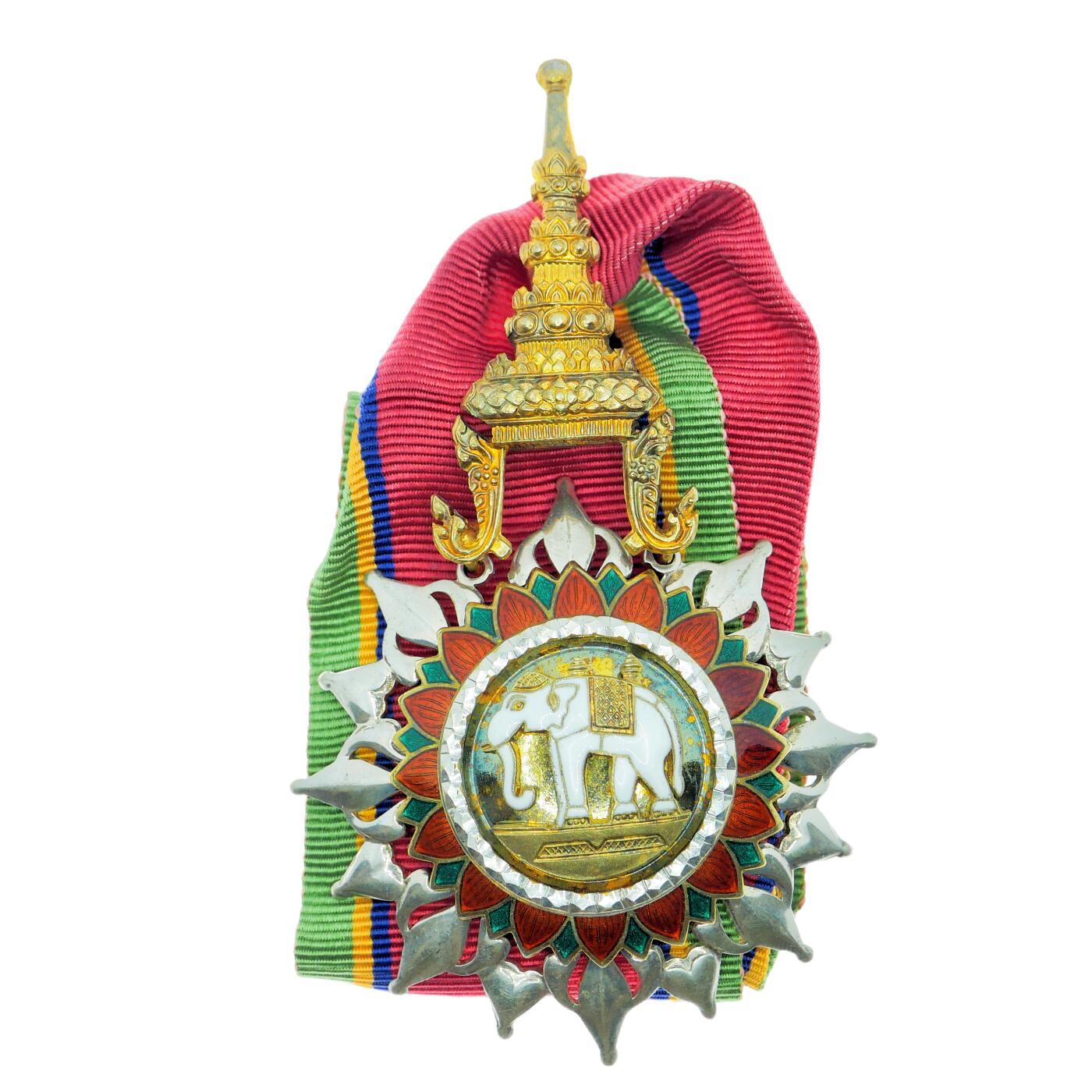 【麦稀奇世界钱币展】勋交所6月15日展会拍卖 泰国指挥官级白象勋章，925银