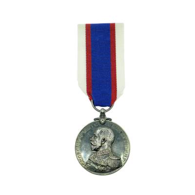 勋章奖章交易所6月15日麦稀奇展会拍卖 - 英国皇家海军预备舰长期服役奖章，乔治五世版，银质