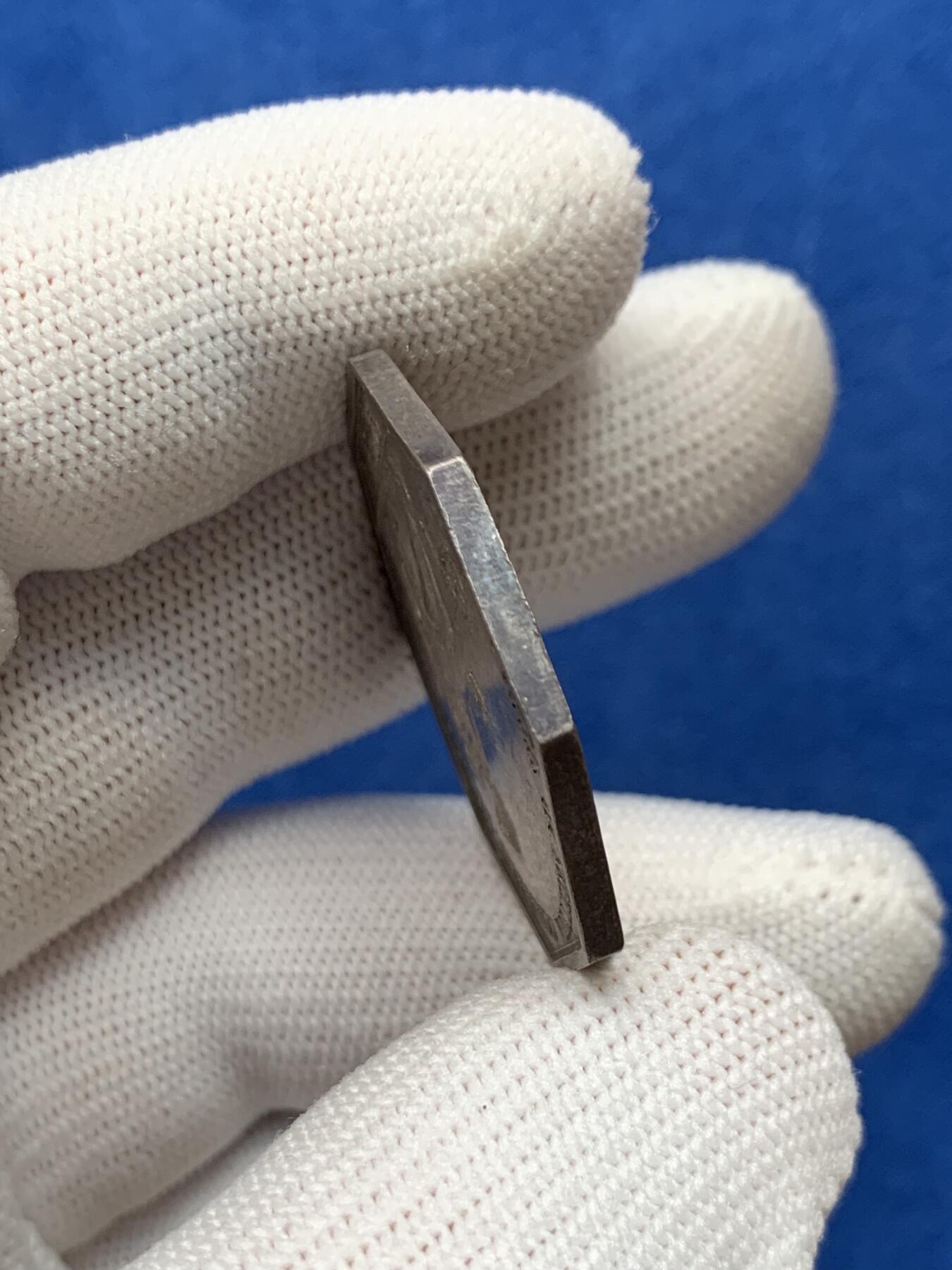 《竞宝斋》第281场- 周日，周一 ，周二3场连拍 （全场包邮） 法国加利卡州库里亚荷商业委员会八角银jeton，33.2mm，15.5克，早期无边铭