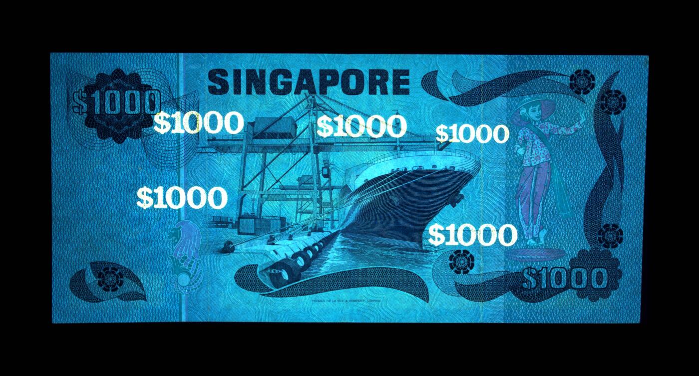 【Blue Auction】✨世界纸币精拍第492期【精】  新加坡 1978年1000元 鸟版 ACG55EPQ 大票幅 设计精美 