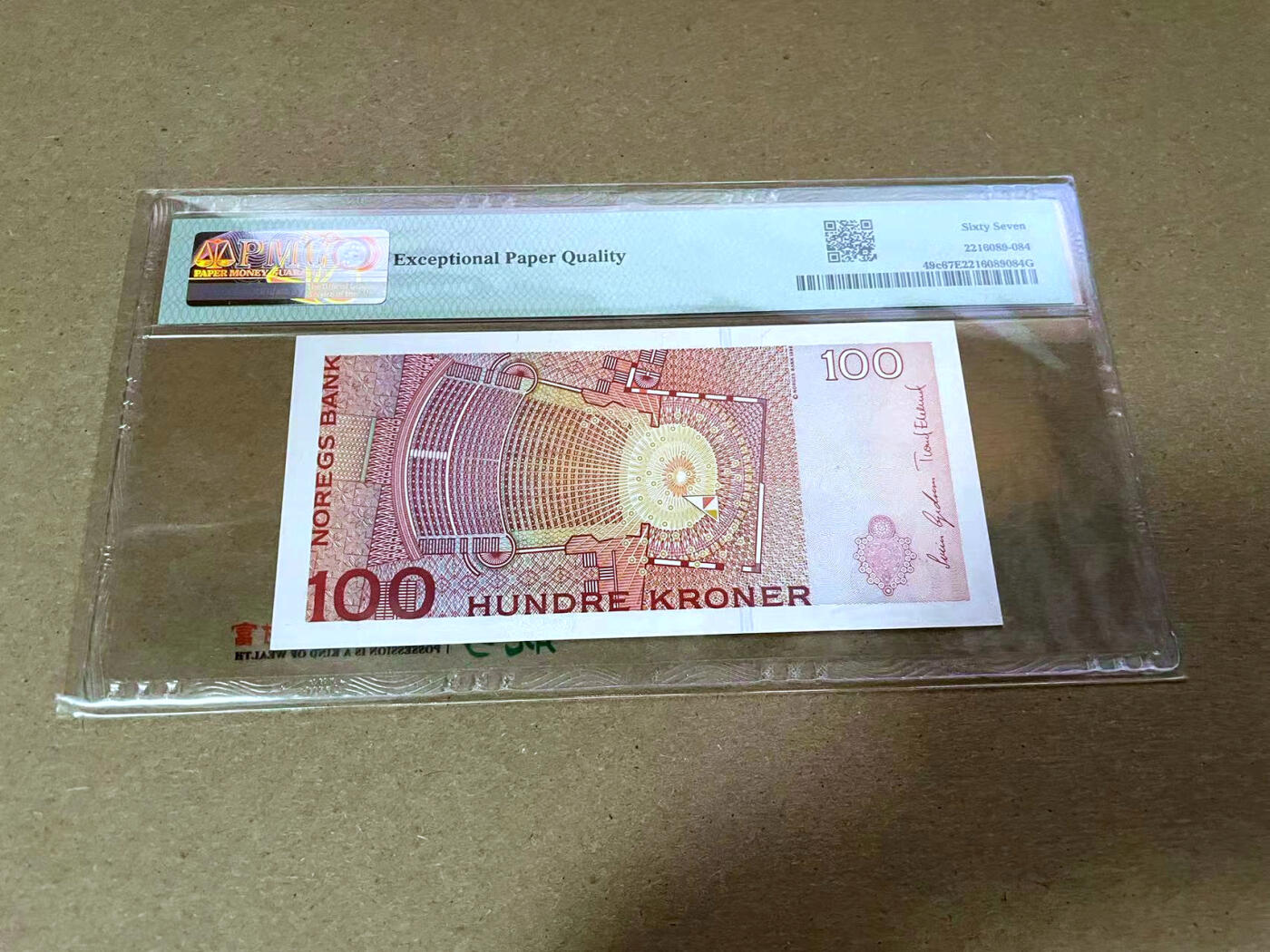 【Blue Auction】✨世界纸币精拍第492期【精】 挪威 2006年100克朗 PMG67EPQ 高分