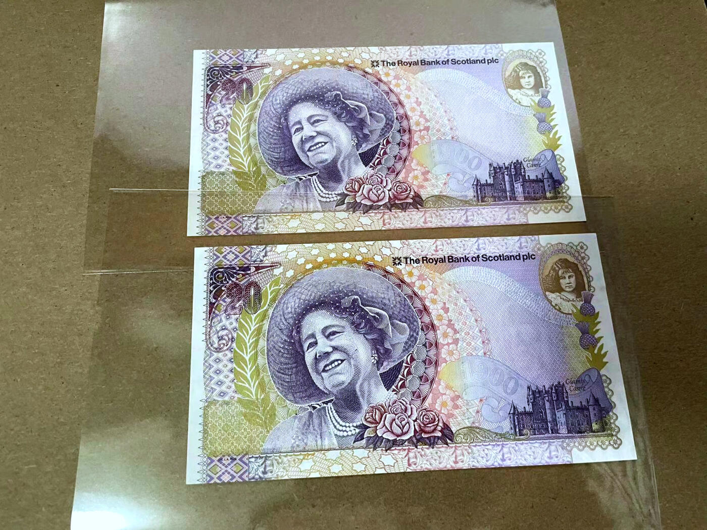 【Blue Auction】✨世界纸币精拍第492期【精】 【一组2张无47】苏格兰 2000年20镑 AU+