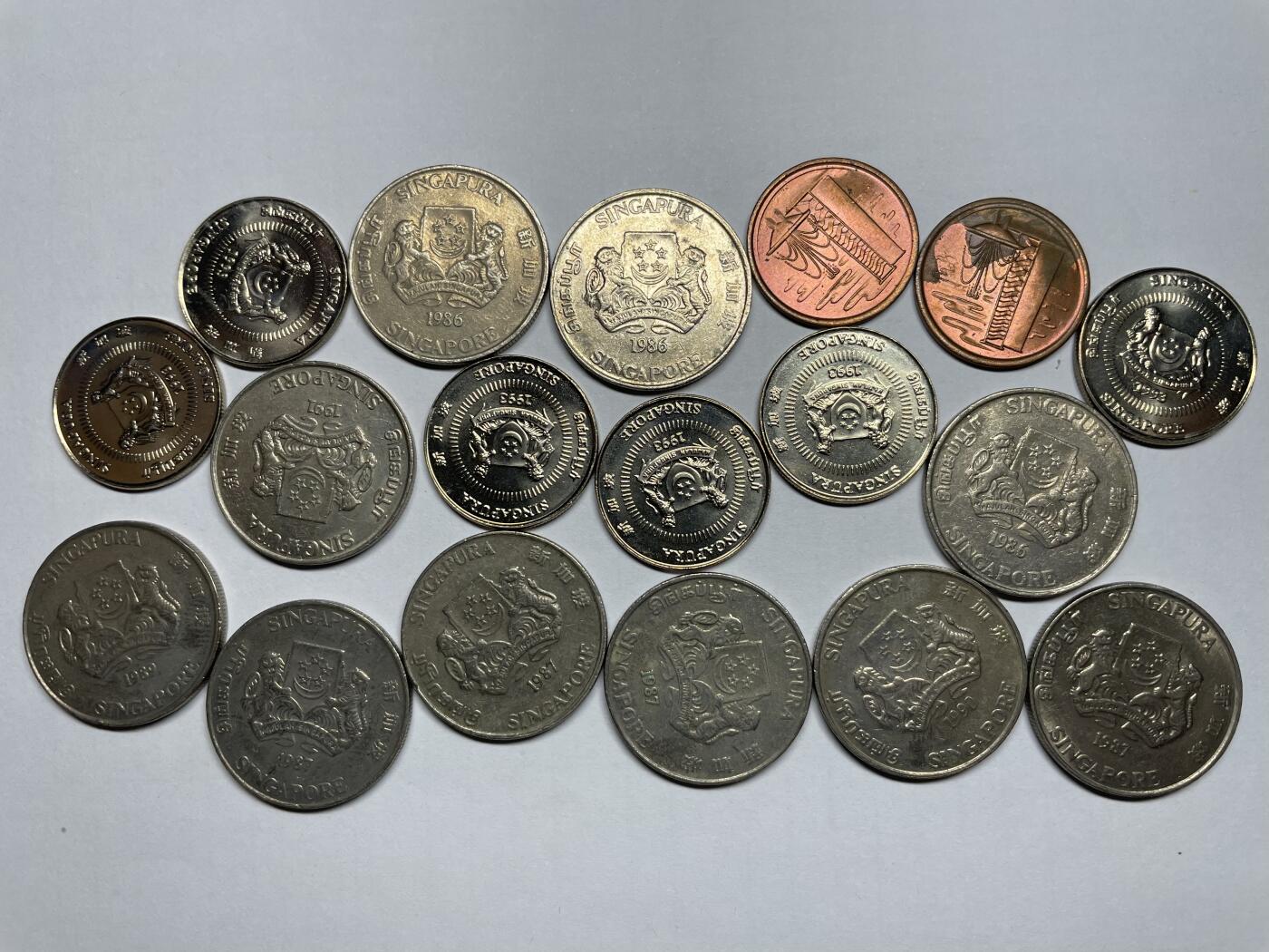 2024年集古藏今外币拍卖第九期-第3场—（总第83拍） 新加坡18枚，2.62新元