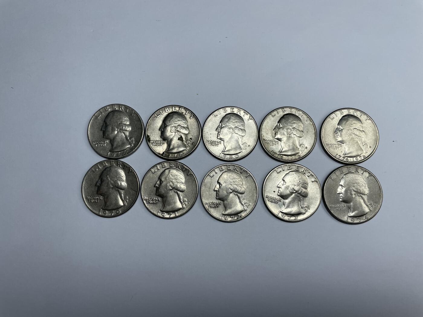 2024年集古藏今外币拍卖第九期-第2场—（总第82拍） 各年份25美分8枚