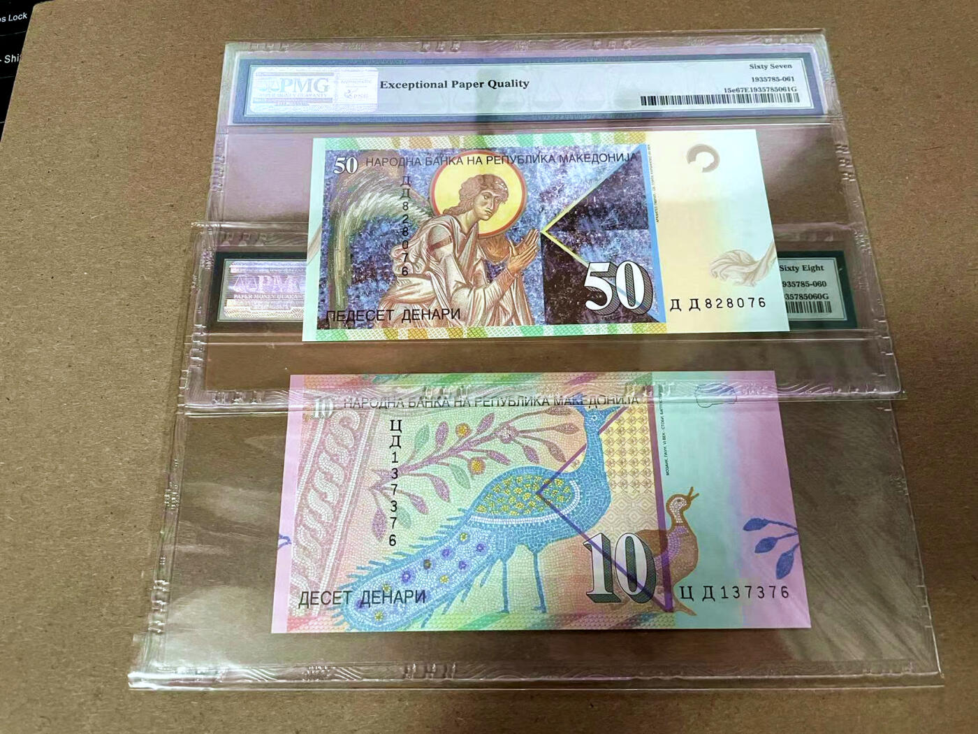 【Blue Auction】✨世界纸币精拍第493期【精】 【一组2张】马其顿 2007-11年10-50第纳尔 PMG68EPQ-67EPQ 