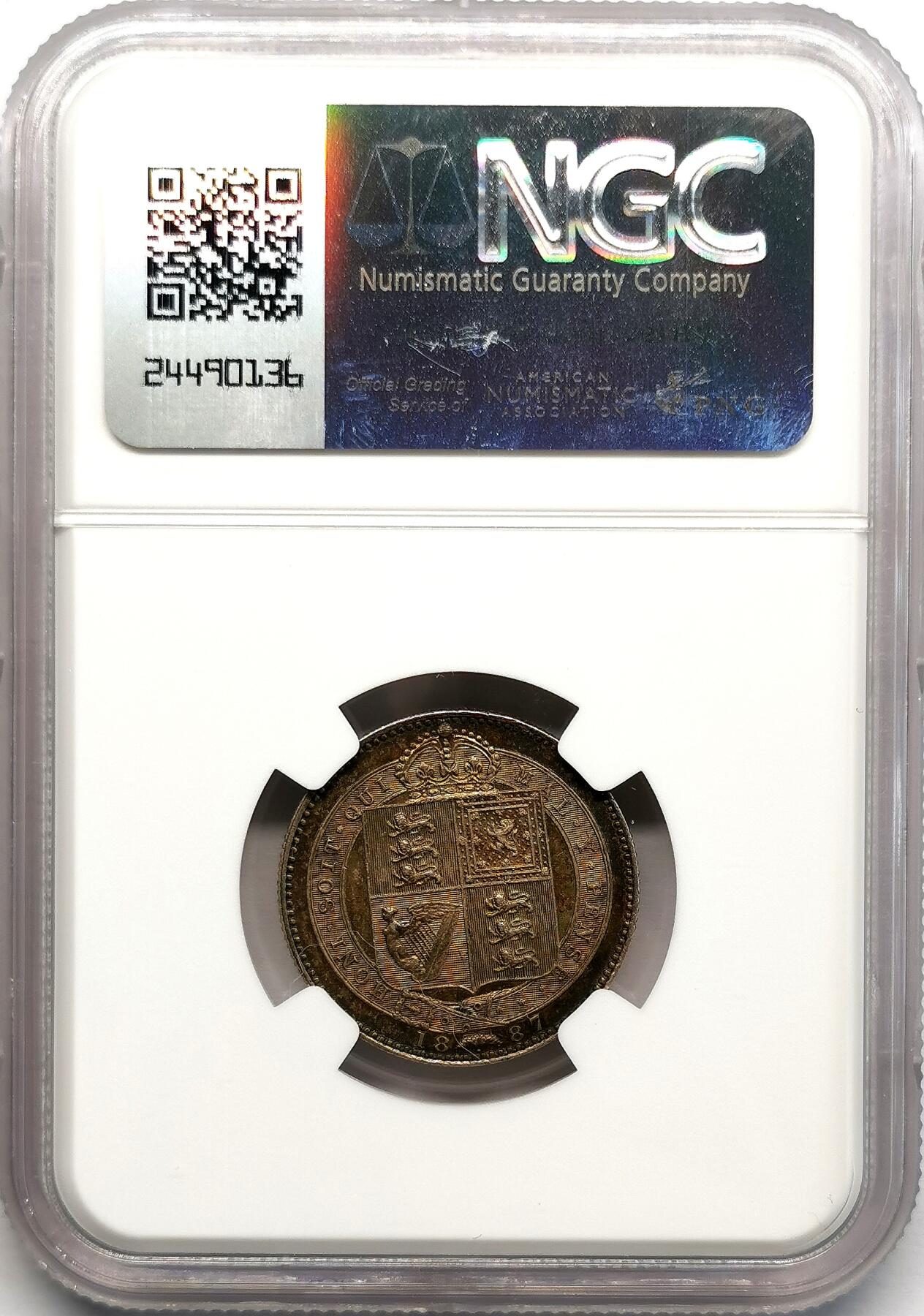 凡希社世界钱币微拍第二百七十三期 1887英国老维高冠先令NGC-AU55